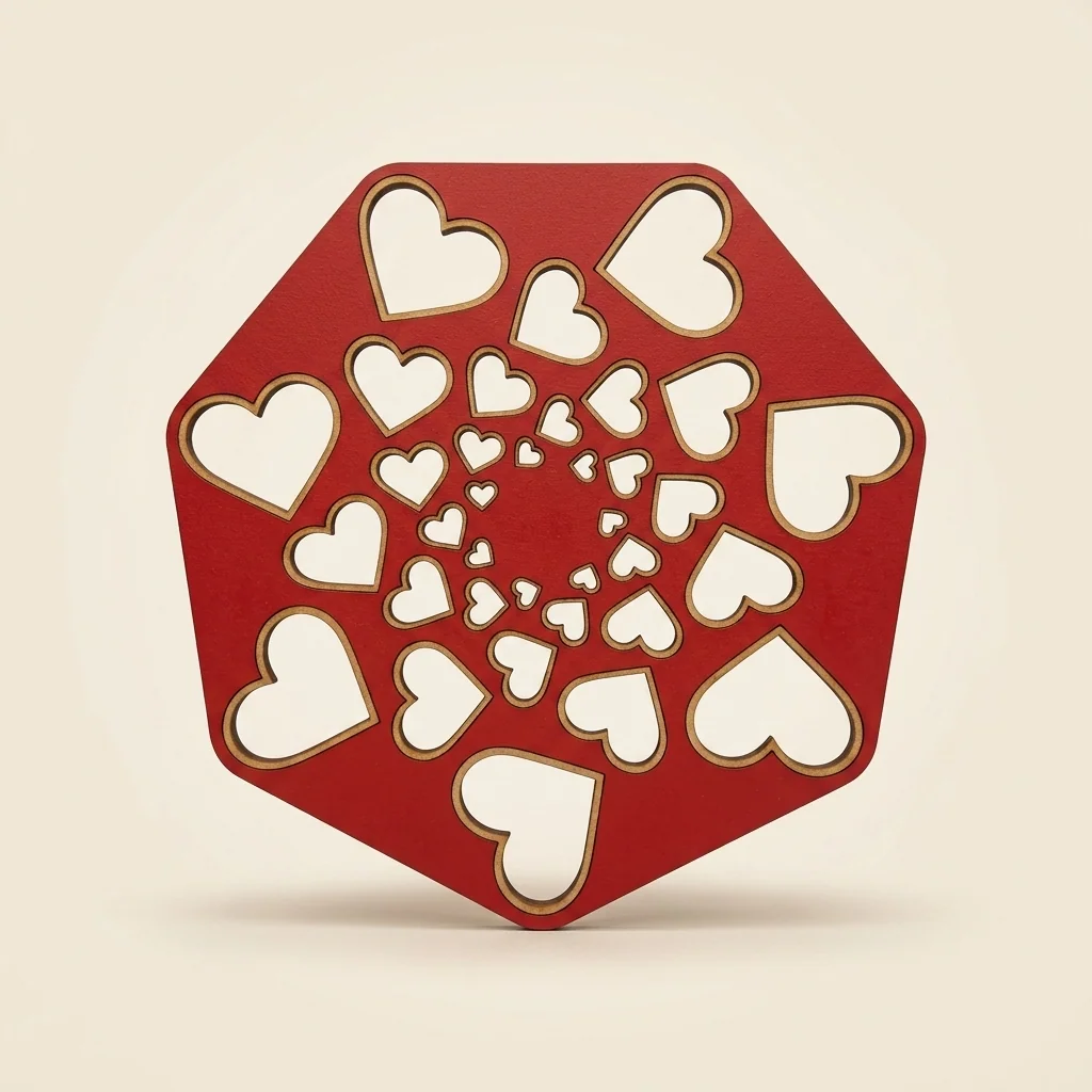 Posavasos mandala de corazones
