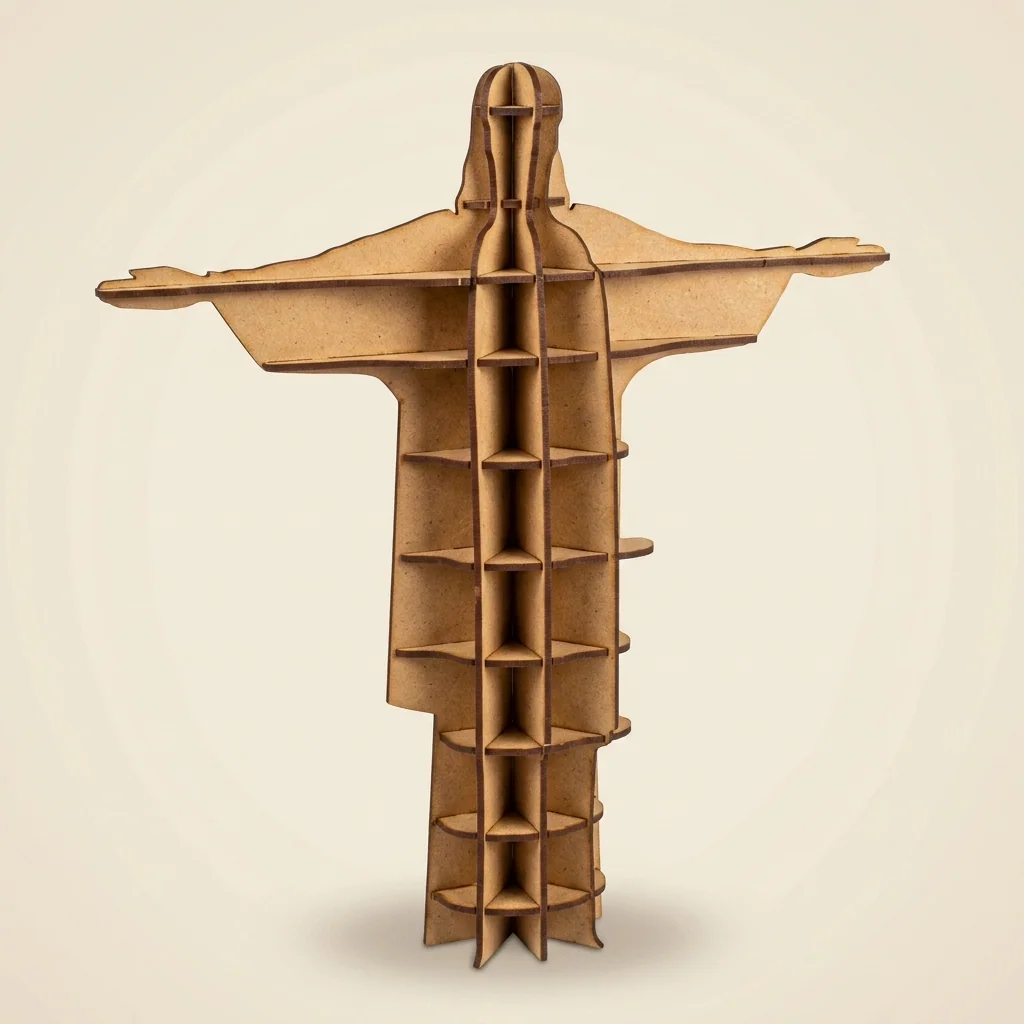 Cristo Redentor de Río en modelo 3D armable