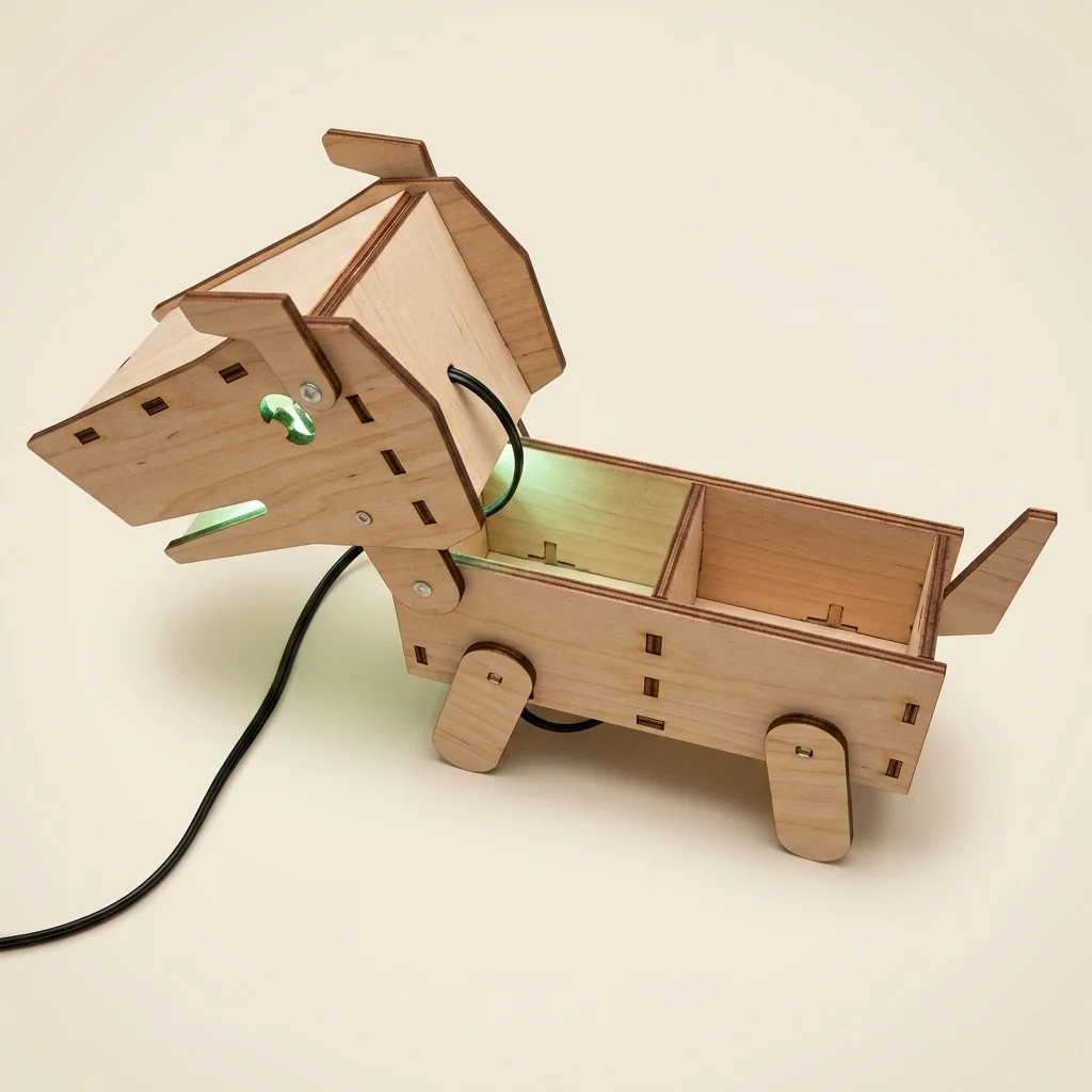 Lámpara LED de perro con organizador integrado