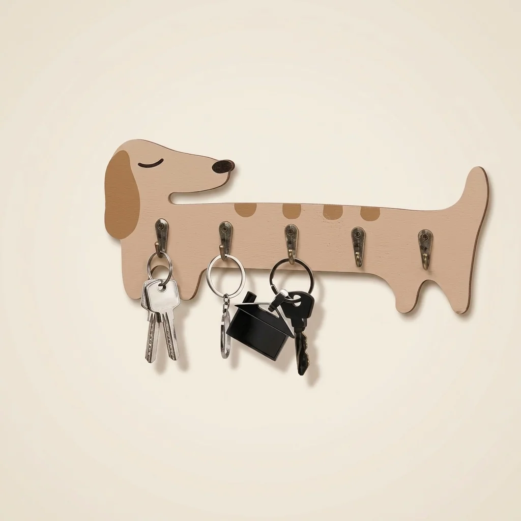 Portallaves de perro salchicha (dachshund)