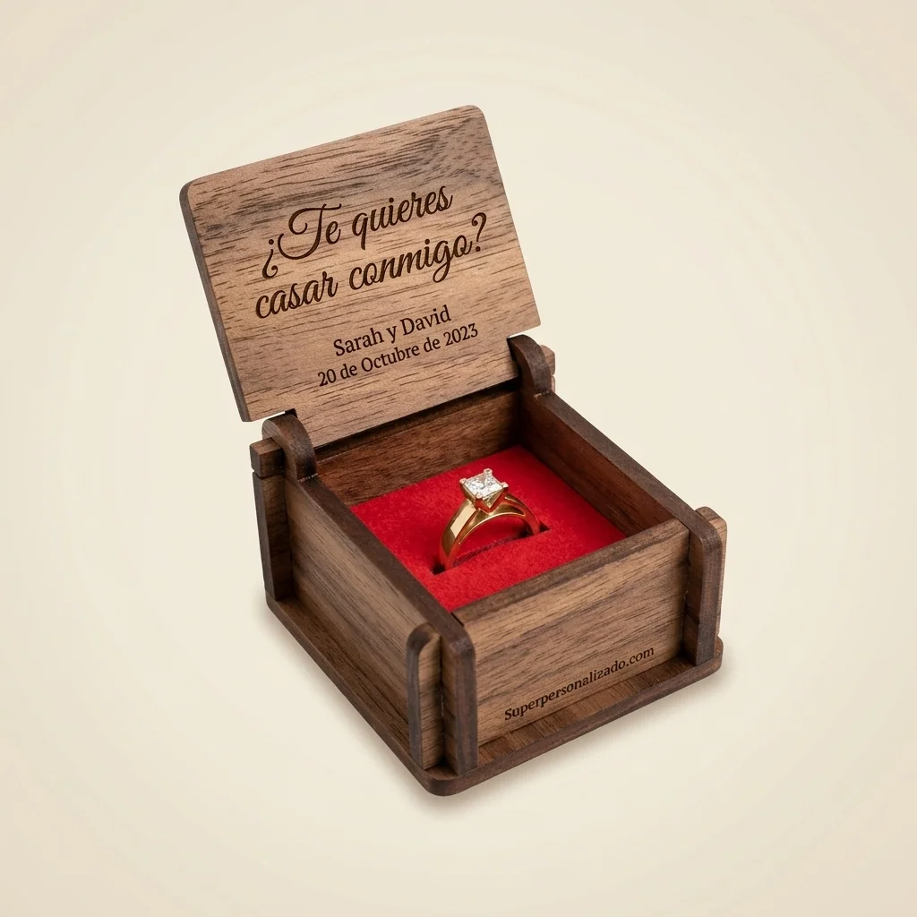 Caja decorativa con tapa y grabado de aves