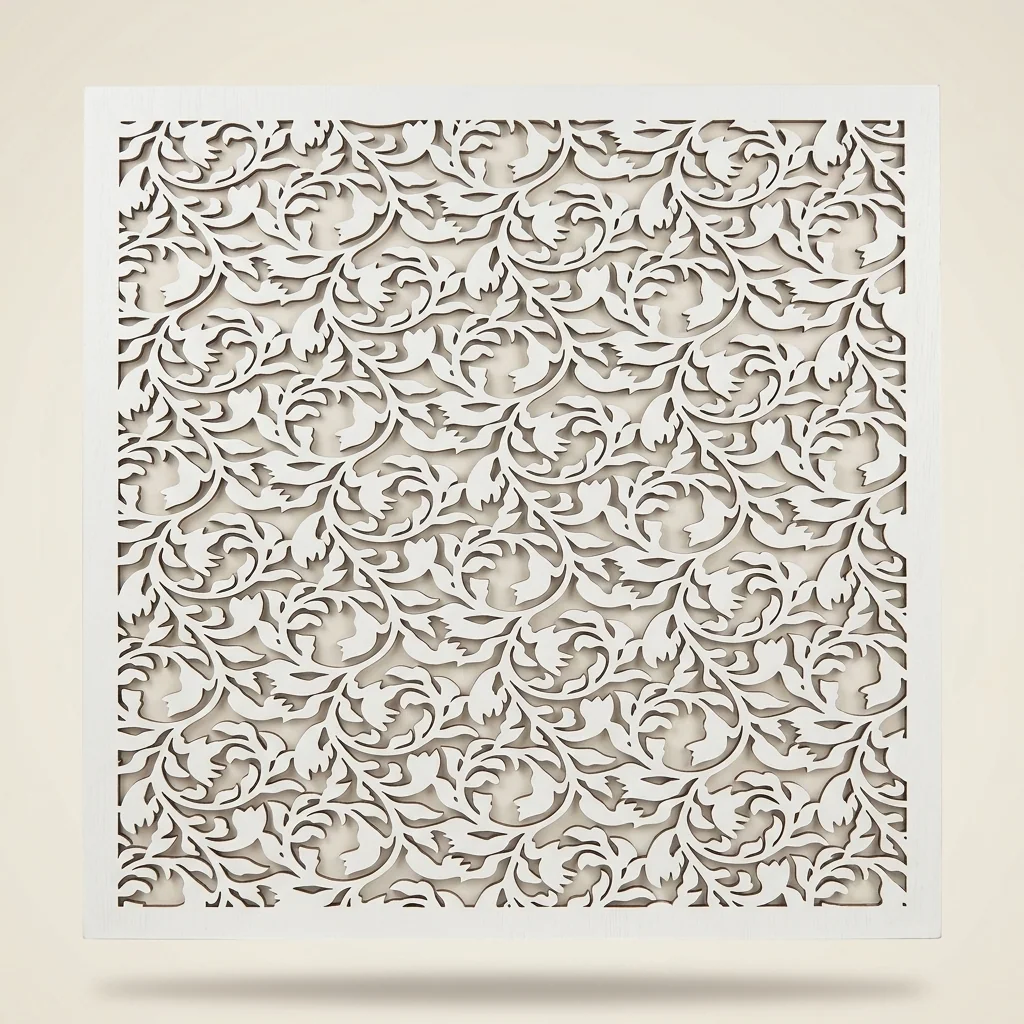 Panel decorativo de pared con patrón orgánico calado